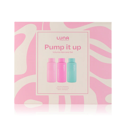 Luna Pro Haircare Pump it up holiday gift set with detox and volume shampoo