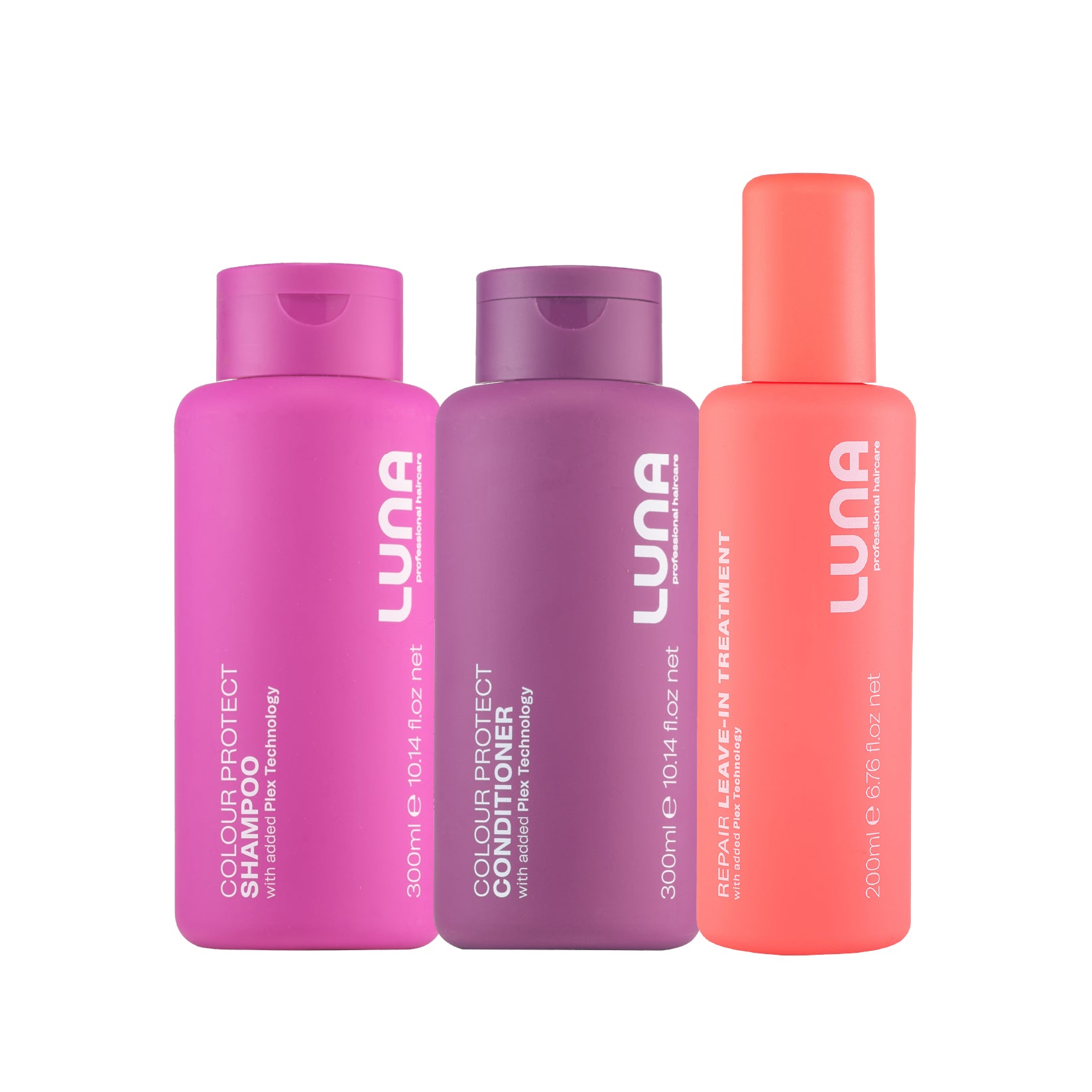 Luna Pro Haircare Colour Protect Bundle - Shampoo Conditioner and leave in repair treatment