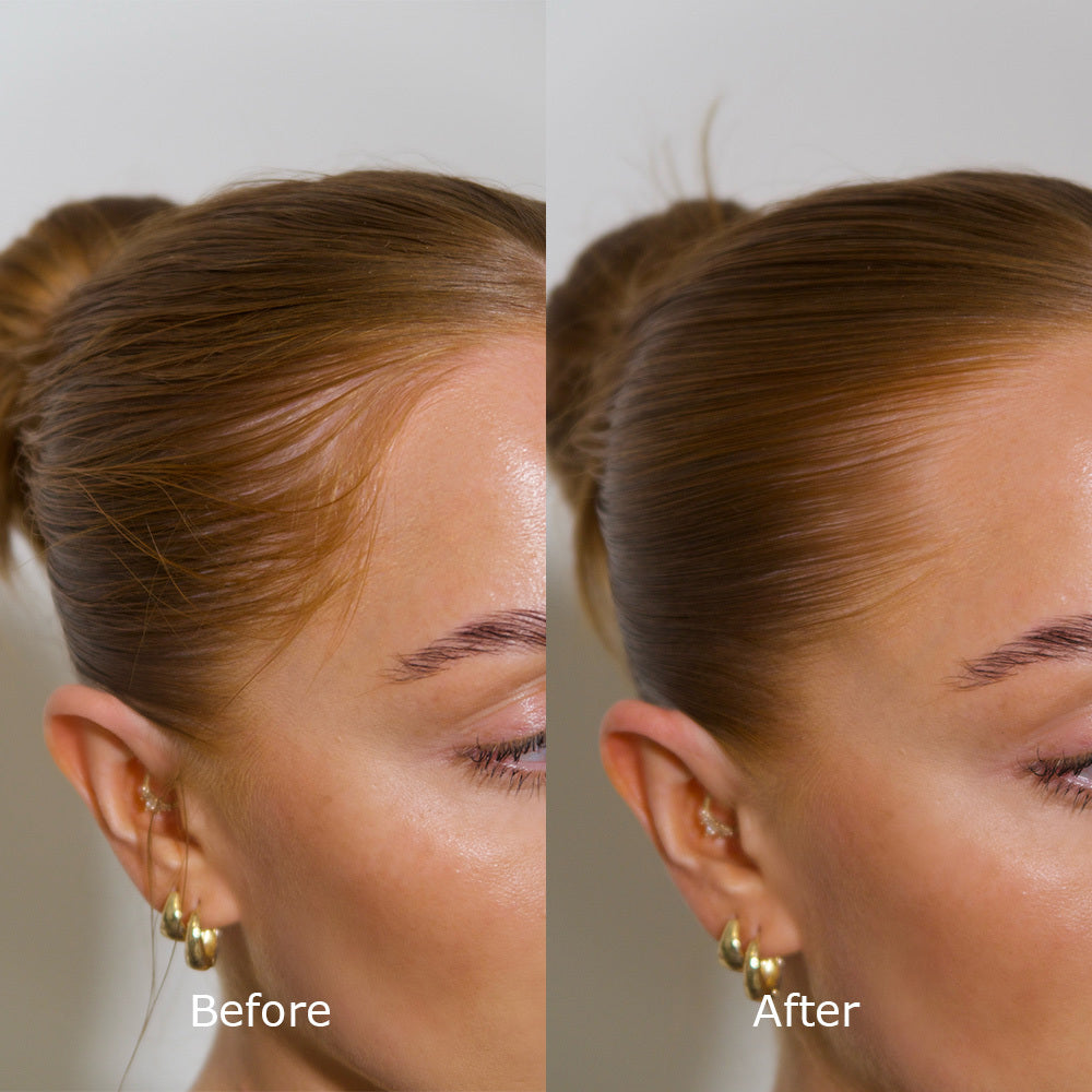 Luna Pro Haircare Stray Tamer Styling Product Before and After